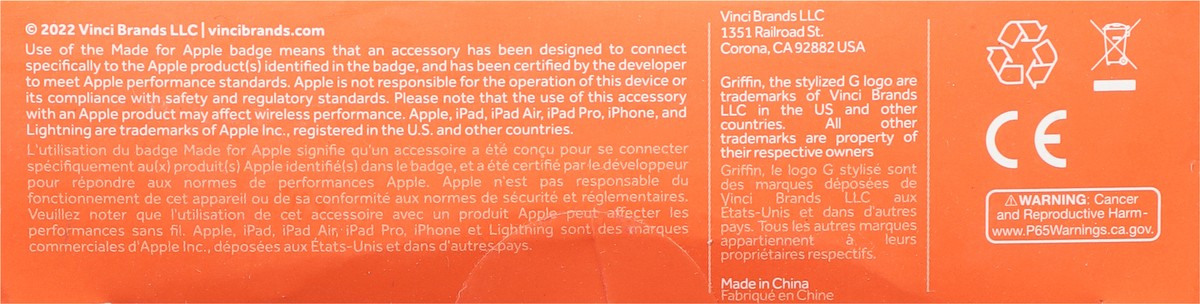 slide 3 of 9, Griffin Bros. 6 Inches Charger/SYNC Cable 1 ea, 1 ct