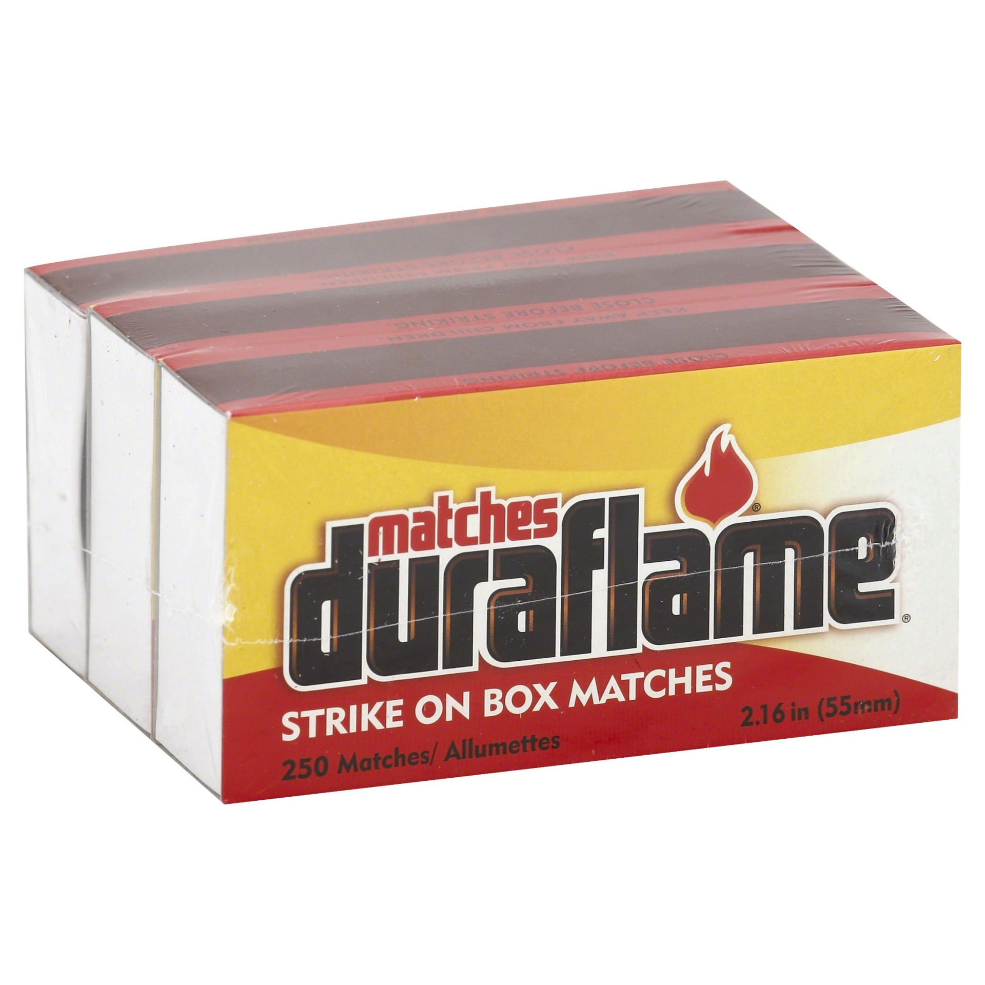 slide 1 of 3, Duraflame Strike on the Box Wooden Matches, 250 ct