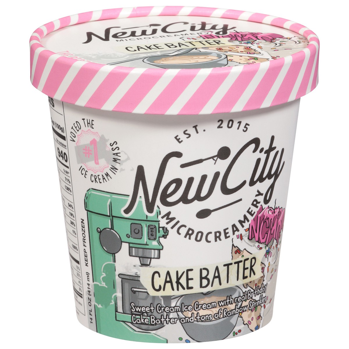 slide 8 of 14, New City Microcreamery Cake Batter Ice Cream 14 fl oz, 14 fl oz