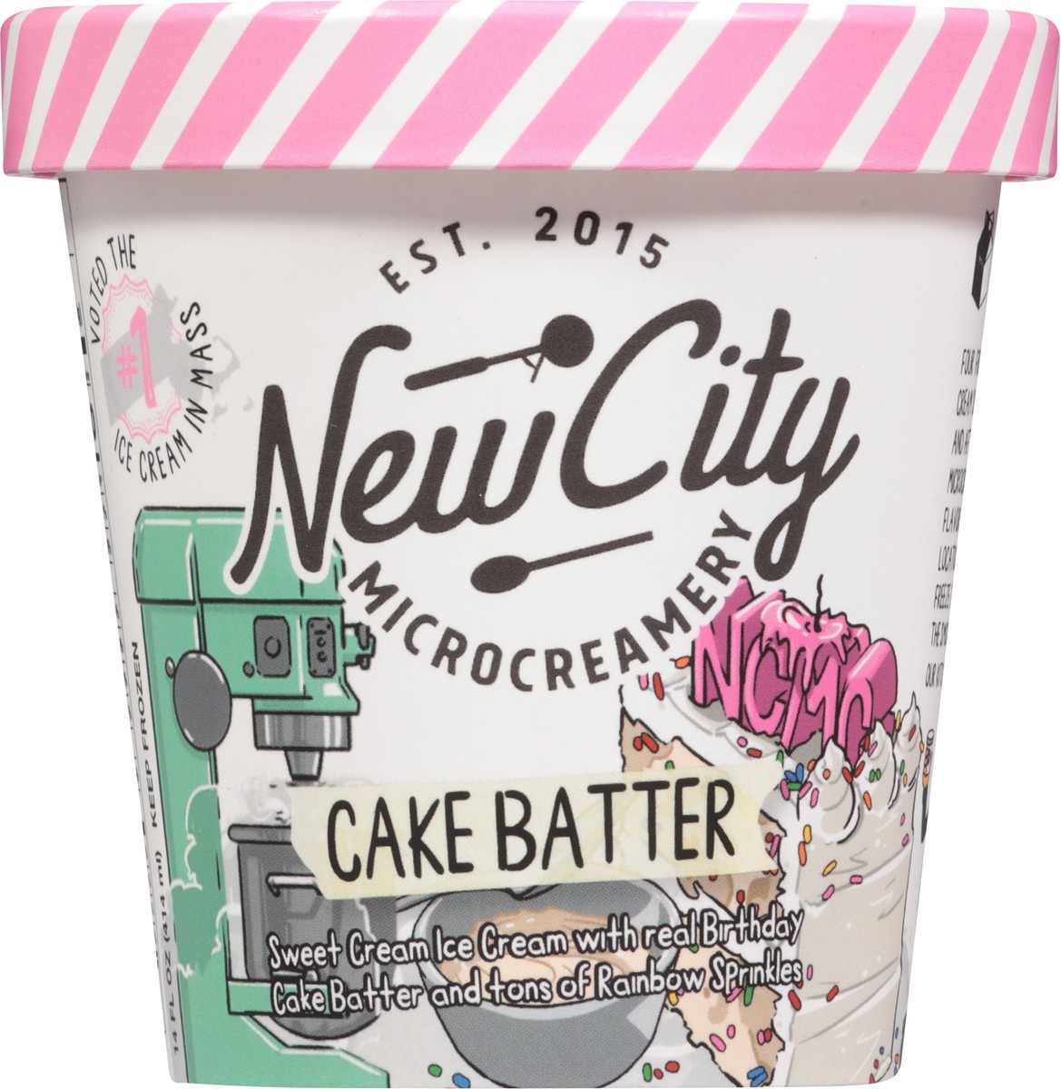 slide 10 of 14, New City Microcreamery Cake Batter Ice Cream 14 fl oz, 14 fl oz
