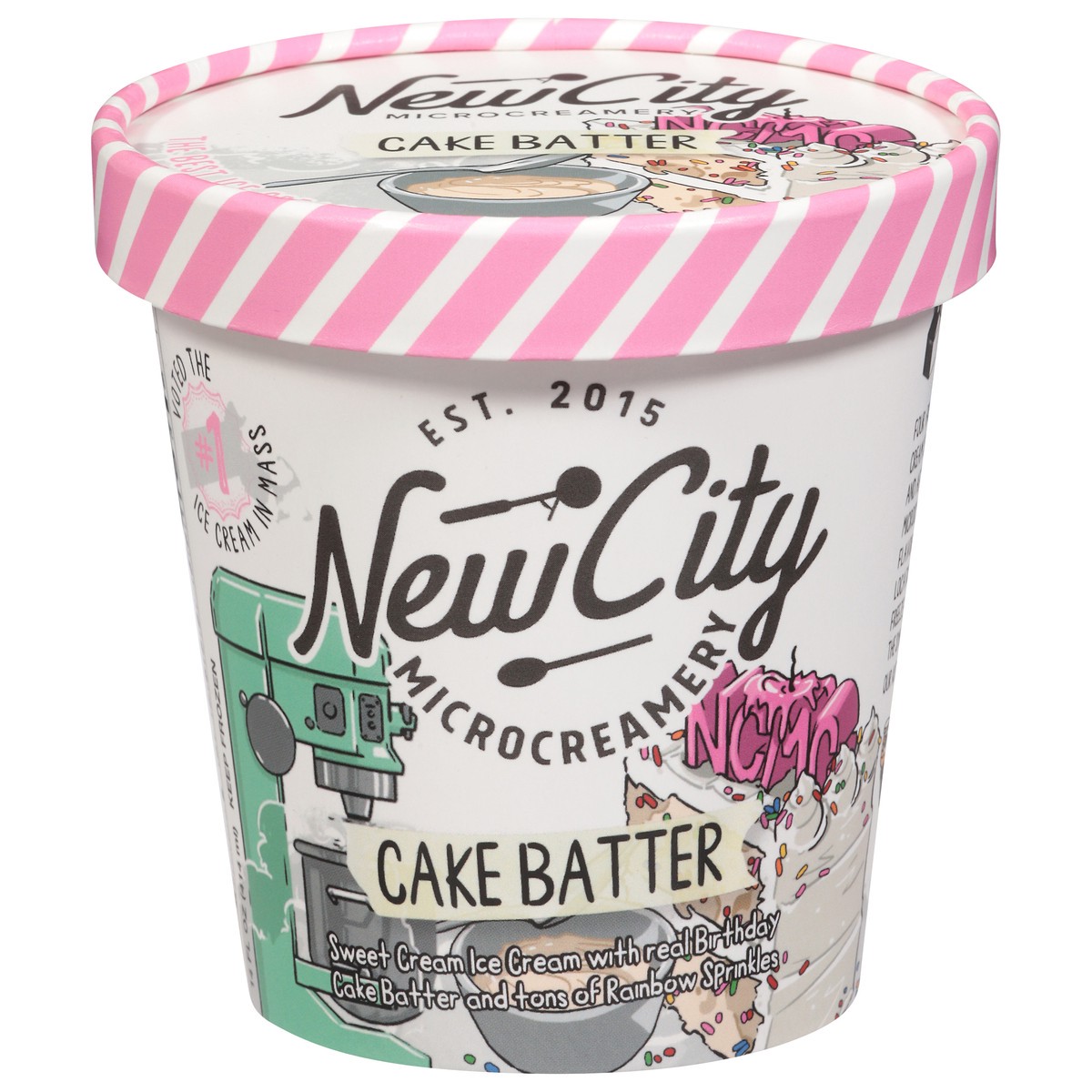 slide 5 of 14, New City Microcreamery Cake Batter Ice Cream 14 fl oz, 14 fl oz