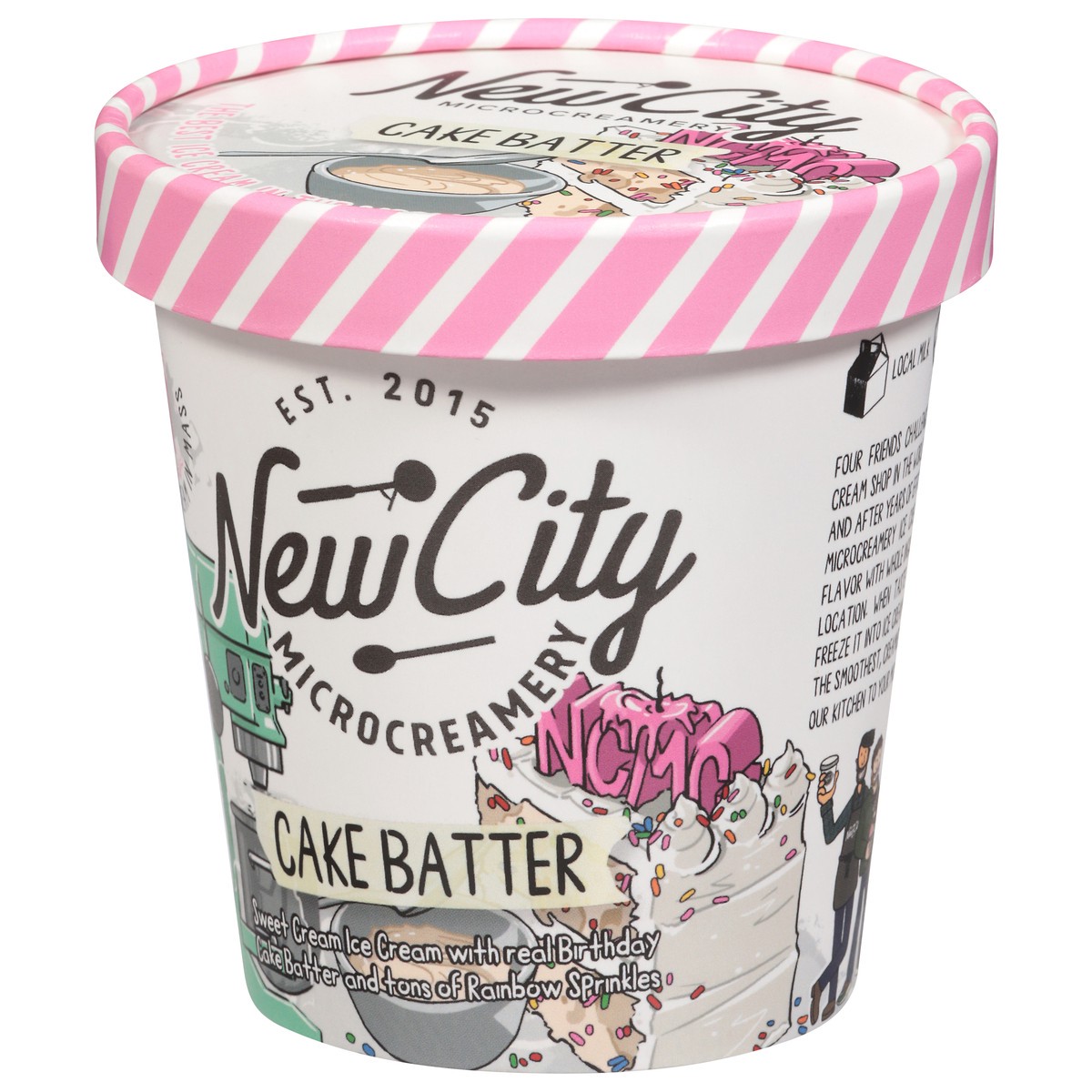 slide 3 of 14, New City Microcreamery Cake Batter Ice Cream 14 fl oz, 14 fl oz