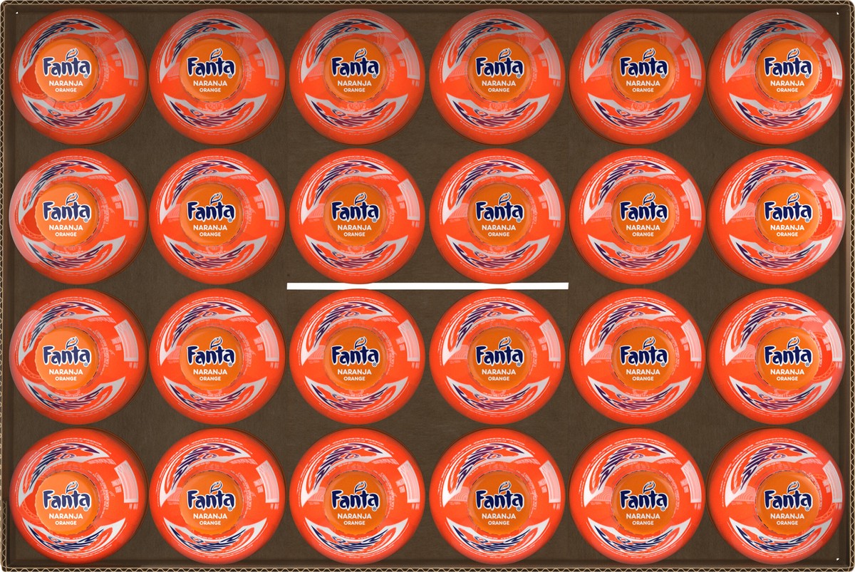 slide 4 of 9, Fanta Orange Mexico Soda Fruit Flavored Soft Drink, 355 mL, 24 Pack, 24 ct