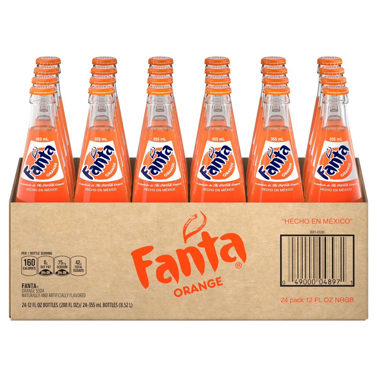 slide 1 of 9, Fanta Orange Mexico Glass Bottles- 24 ct, 24 ct