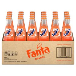 Fanta Orange Mexico Glass Bottles, 355 mL, 24 Pack