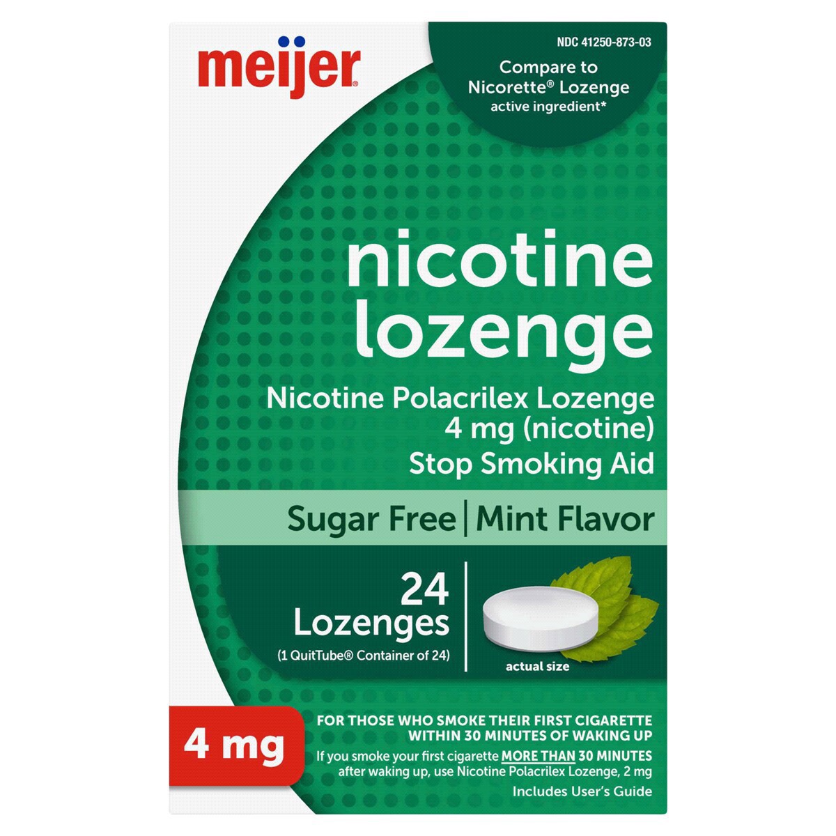 slide 1 of 29, Meijer Nicotine Lozenges, 24 ct; 4 mg