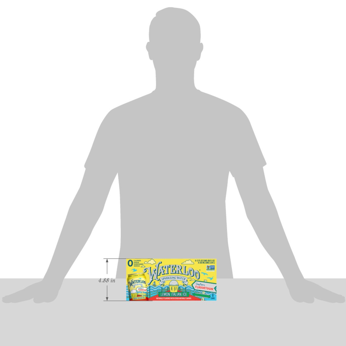 slide 5 of 8, Waterloo Lemon Italian Ice Sparkling Water - 8pk / 12 fl oz Cans, 8 ct