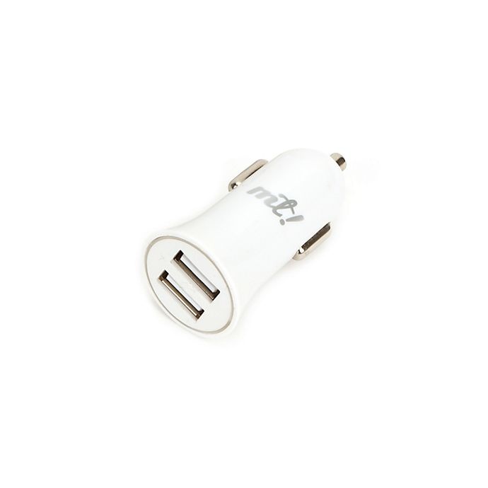 slide 1 of 1, MyTech 2-Port USB DC Car Charger - White, 1 ct