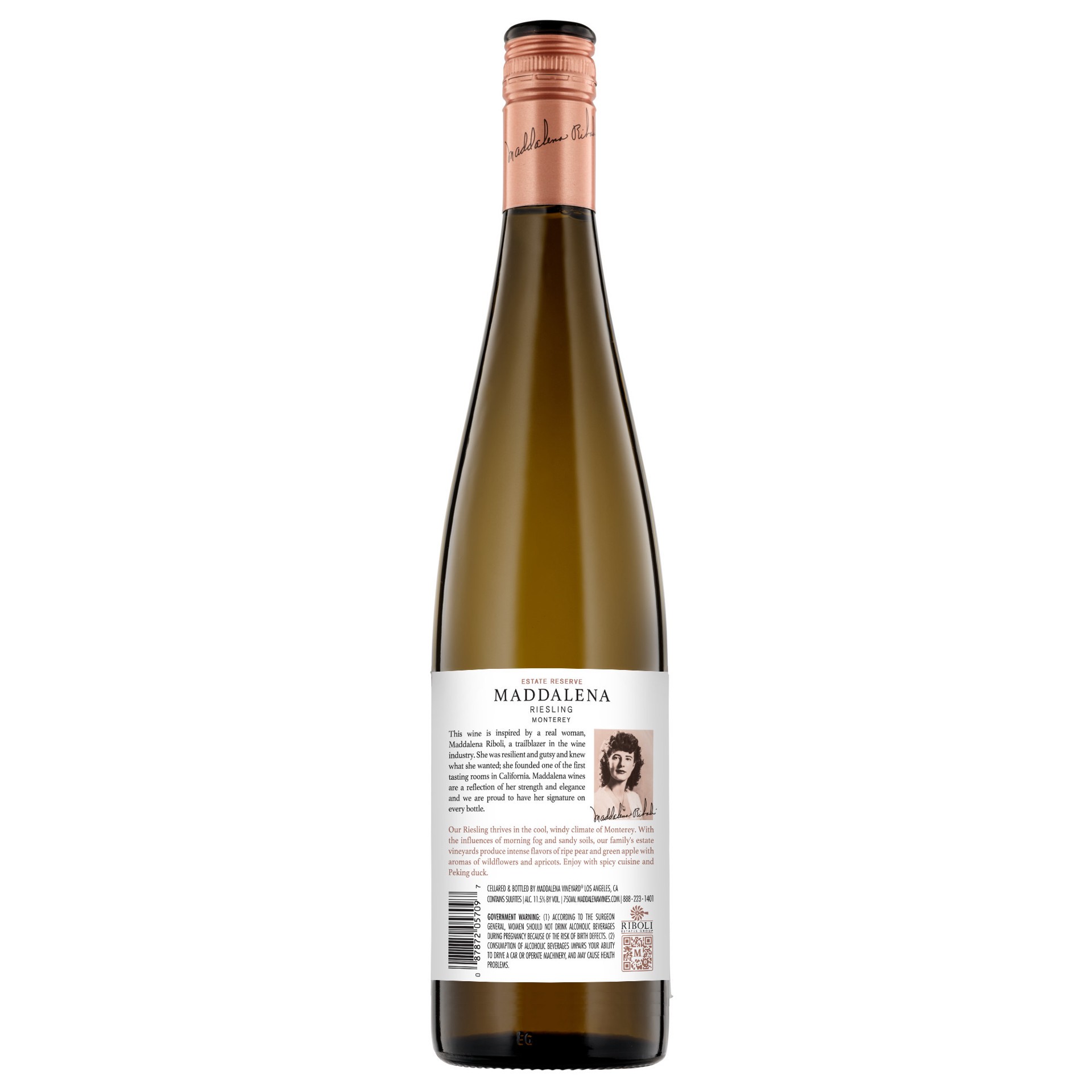 slide 2 of 8, Maddalena Riesling Monterey White Wine 750mL, 750 ml