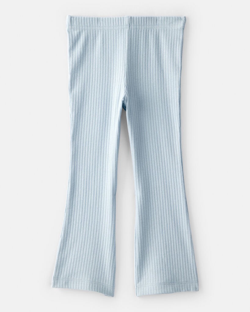 slide 2 of 3, Carter's Carters Toddler Girl Pull-On Flare Stretch Rib Leggings - Blue Blue 3T, 1 ct