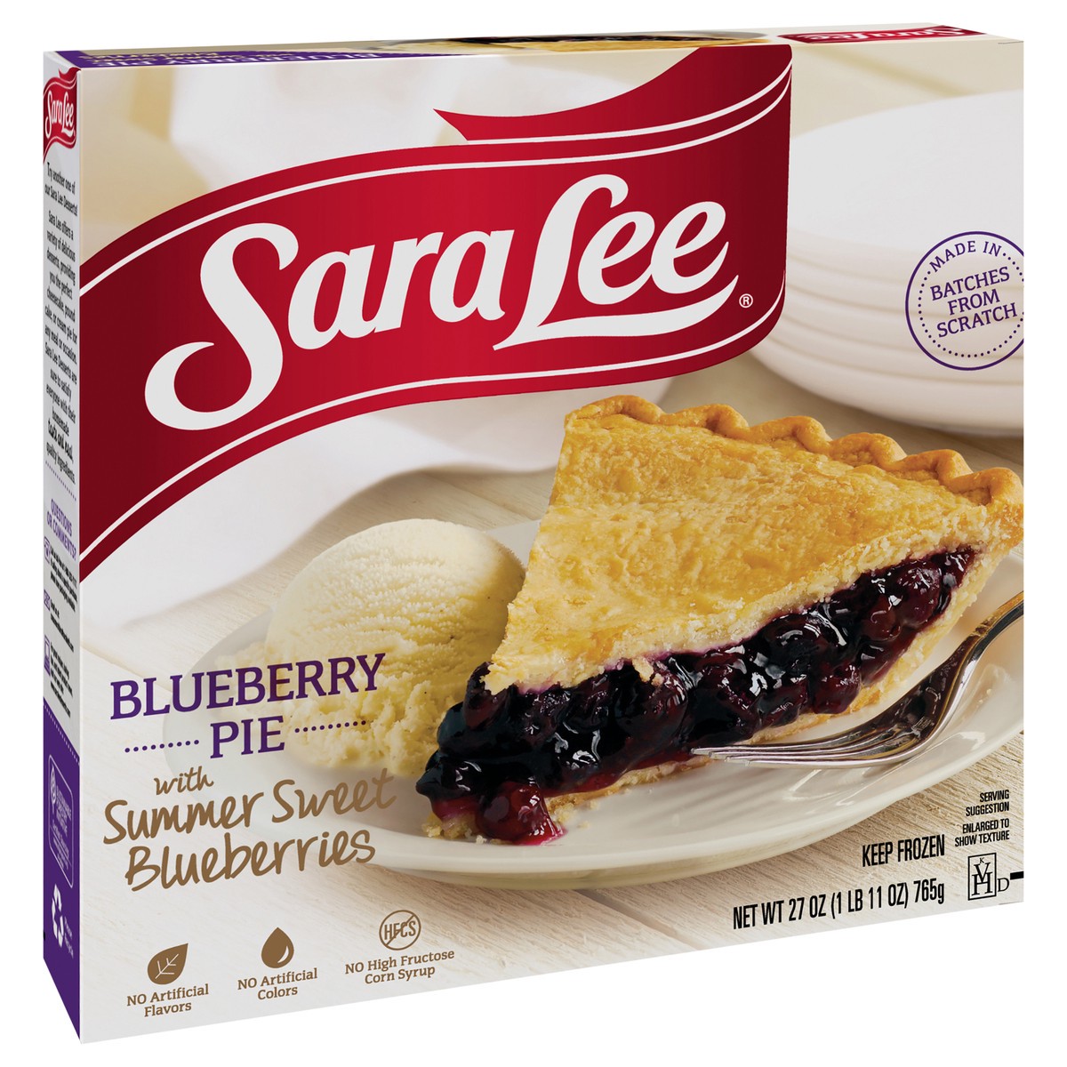 slide 3 of 12, Sara Lee Traditional Fruit Pie 8" Unbaked Blueberry 27oz, 27 oz