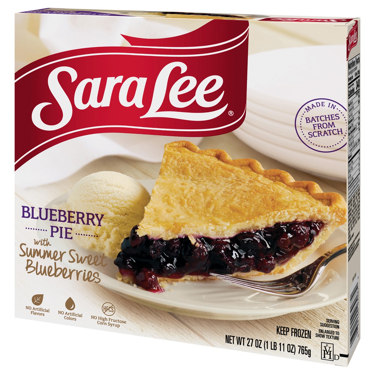 slide 2 of 12, Sara Lee Traditional Fruit Pie 8" Unbaked Blueberry 27oz, 27 oz