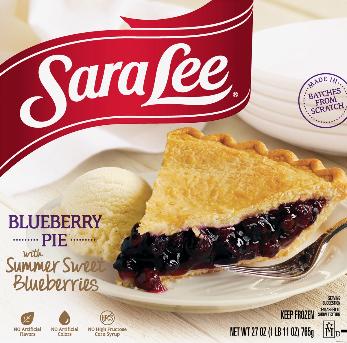 slide 5 of 12, Sara Lee Traditional Fruit Pie 8" Unbaked Blueberry 27oz, 27 oz