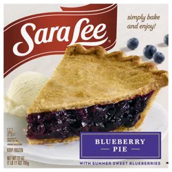 Sara Lee Traditional Fruit Pie 8" Unbaked Blueberry 27oz