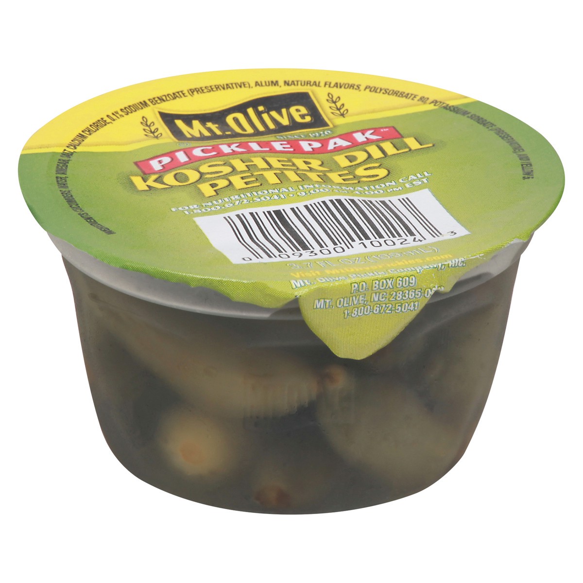 slide 10 of 10, Mt. Olive Pickle Pak Kosher Dill Petites, 3.7 oz