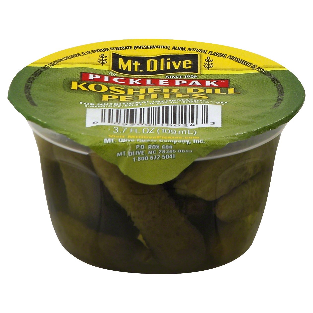 slide 1 of 10, Mt. Olive Pickle Pak Kosher Dill Petites, 3.7 oz