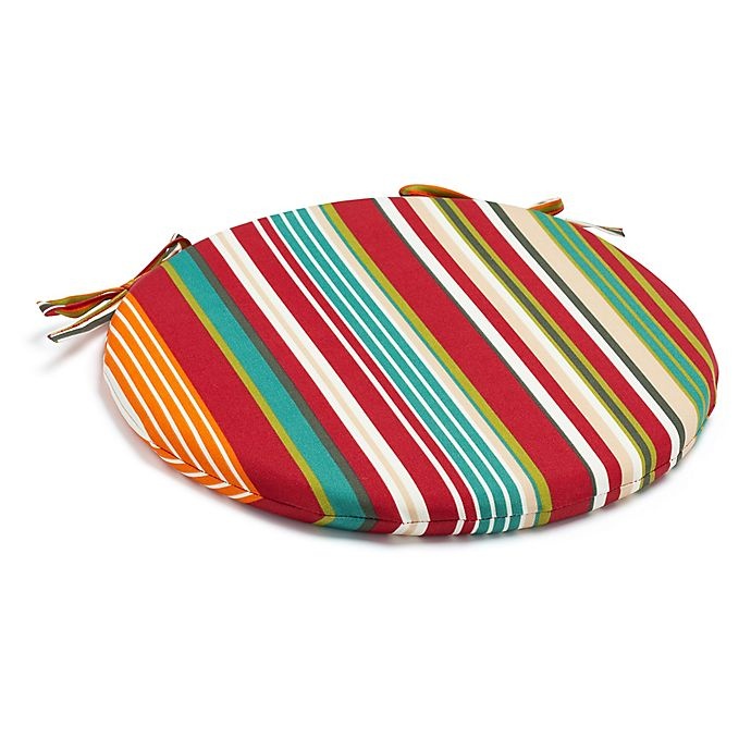 slide 1 of 1, Destination Summer Stripe Bistro Indoor/Outdoor Chair Cushion, 1 ct