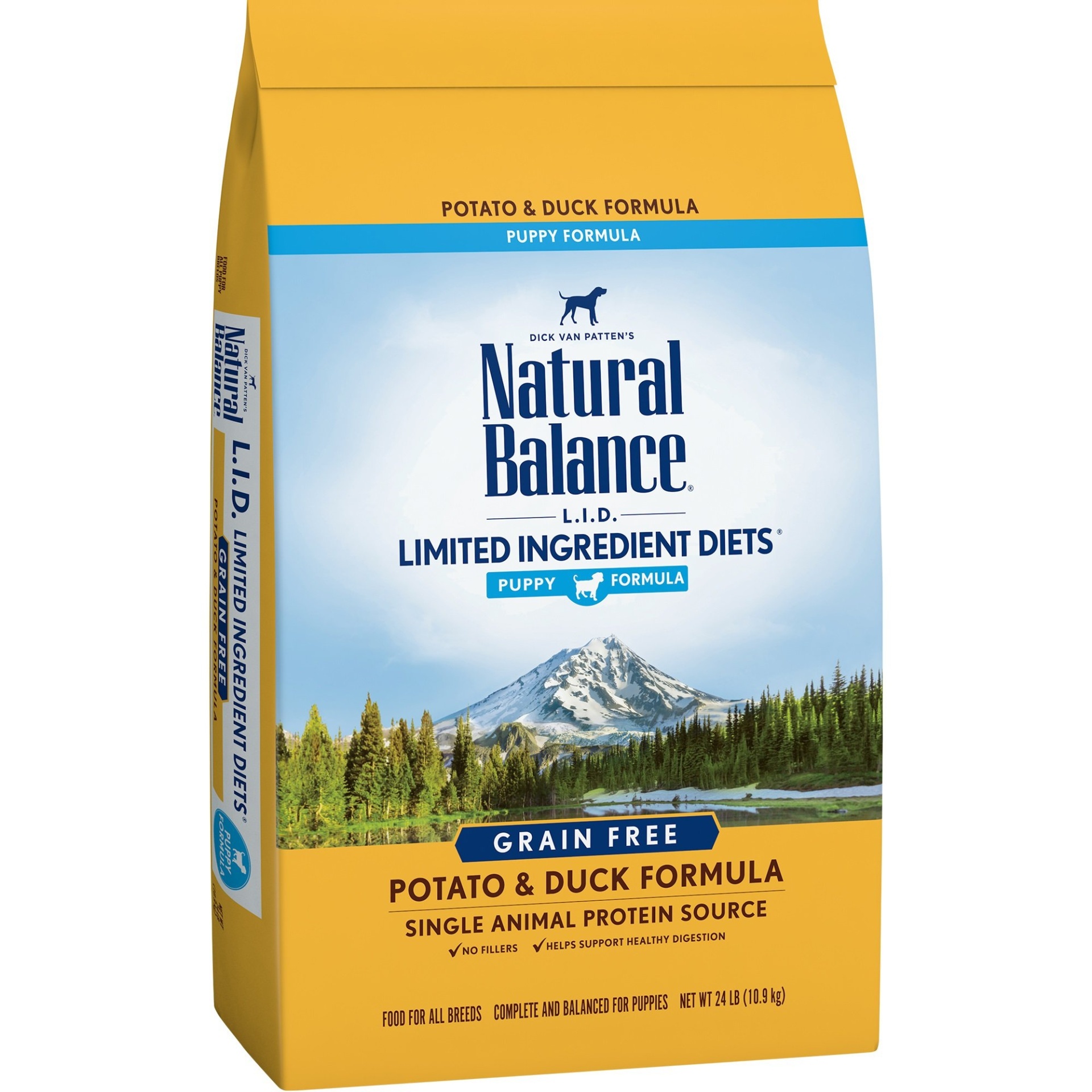 slide 1 of 1, Natural Balance L.I.D. Potato & Duck Puppy Formula Dry Dog Food, 4.5 lb