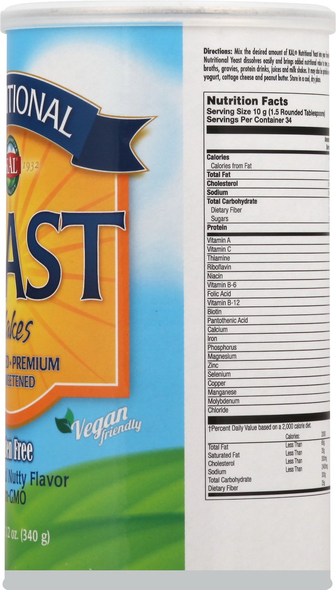 slide 6 of 7, KAL Nutritional Yeast Flakes, 12 oz