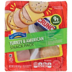 Hill Country Fare Snack Pack Tray - Turkey & American with Crackers & Candy