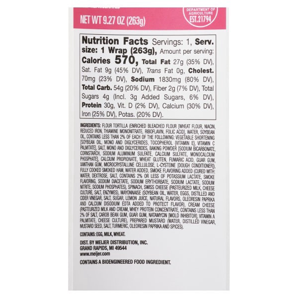 slide 6 of 9, Crafted Market by Meijer Ham and Swiss Wrap 9.27 oz, 9.27 oz