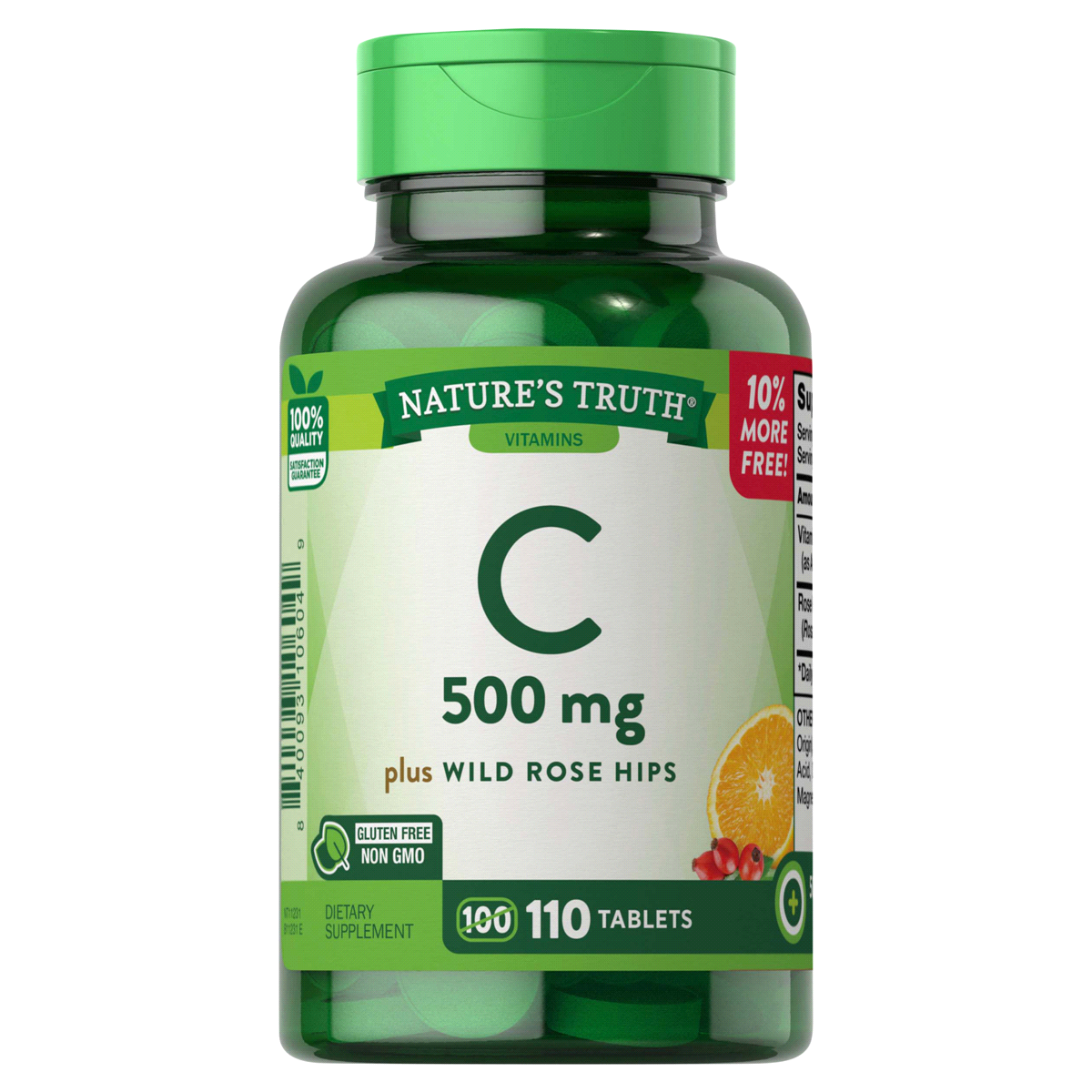 slide 1 of 2, Nature's Truth Vitamin C Tablets, 110 ct; 500 mg