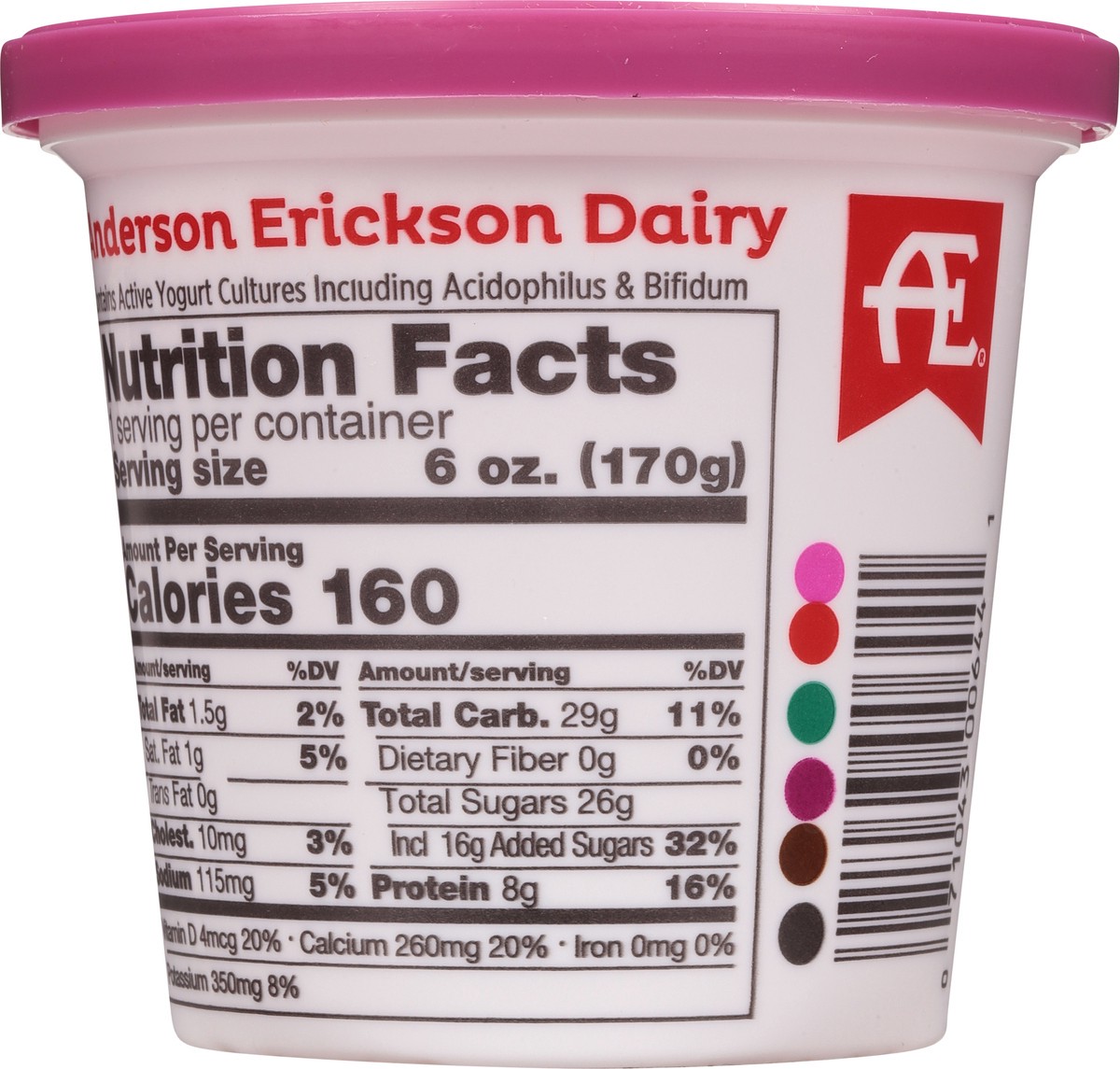 slide 3 of 9, Anderson Erickson Dairy Lowfat Raspberry Vanilla Yogurt 6 oz, 6 oz