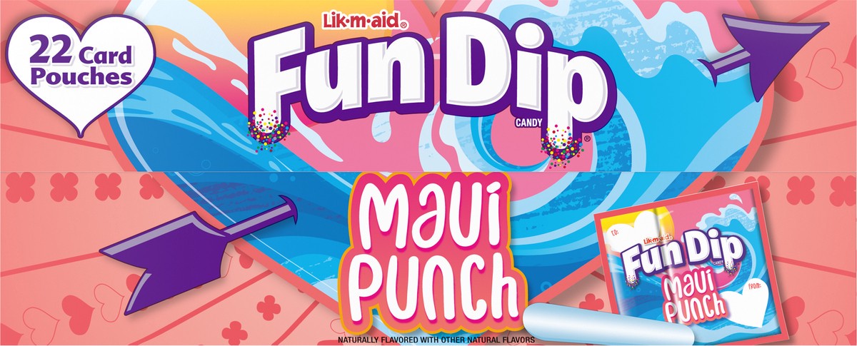 slide 9 of 13, Fun Dip Fun Dip Valentine Maui Punch Candy 22 Pouches, 22 ct