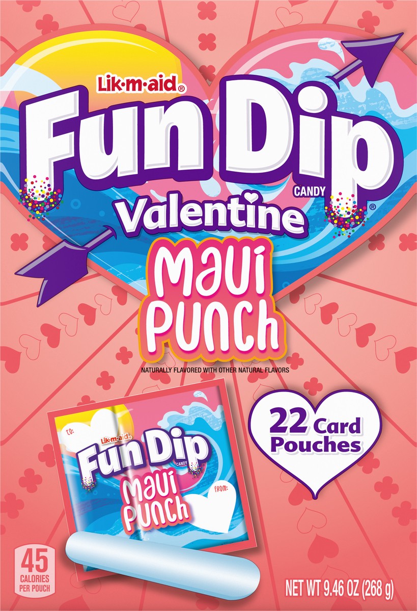 slide 6 of 13, Fun Dip Fun Dip Valentine Maui Punch Candy 22 Pouches, 22 ct