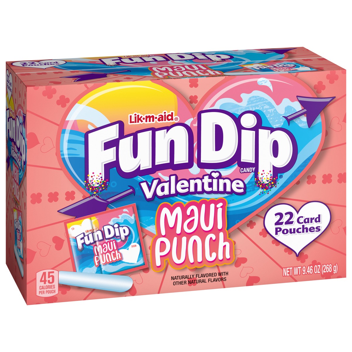 slide 4 of 13, Fun Dip Fun Dip Valentine Maui Punch Candy 22 Pouches, 22 ct