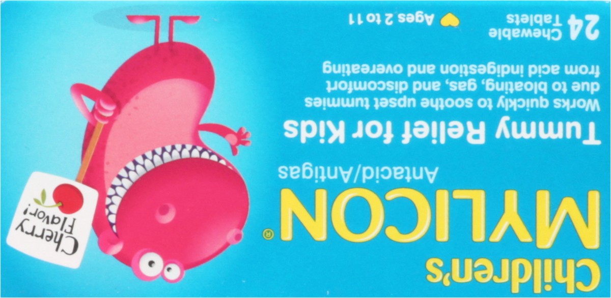 slide 3 of 10, Children's Mylicon For Kids Chewable Tablets Cherry Flavor Tummy Relief 24 ea, 24 ct