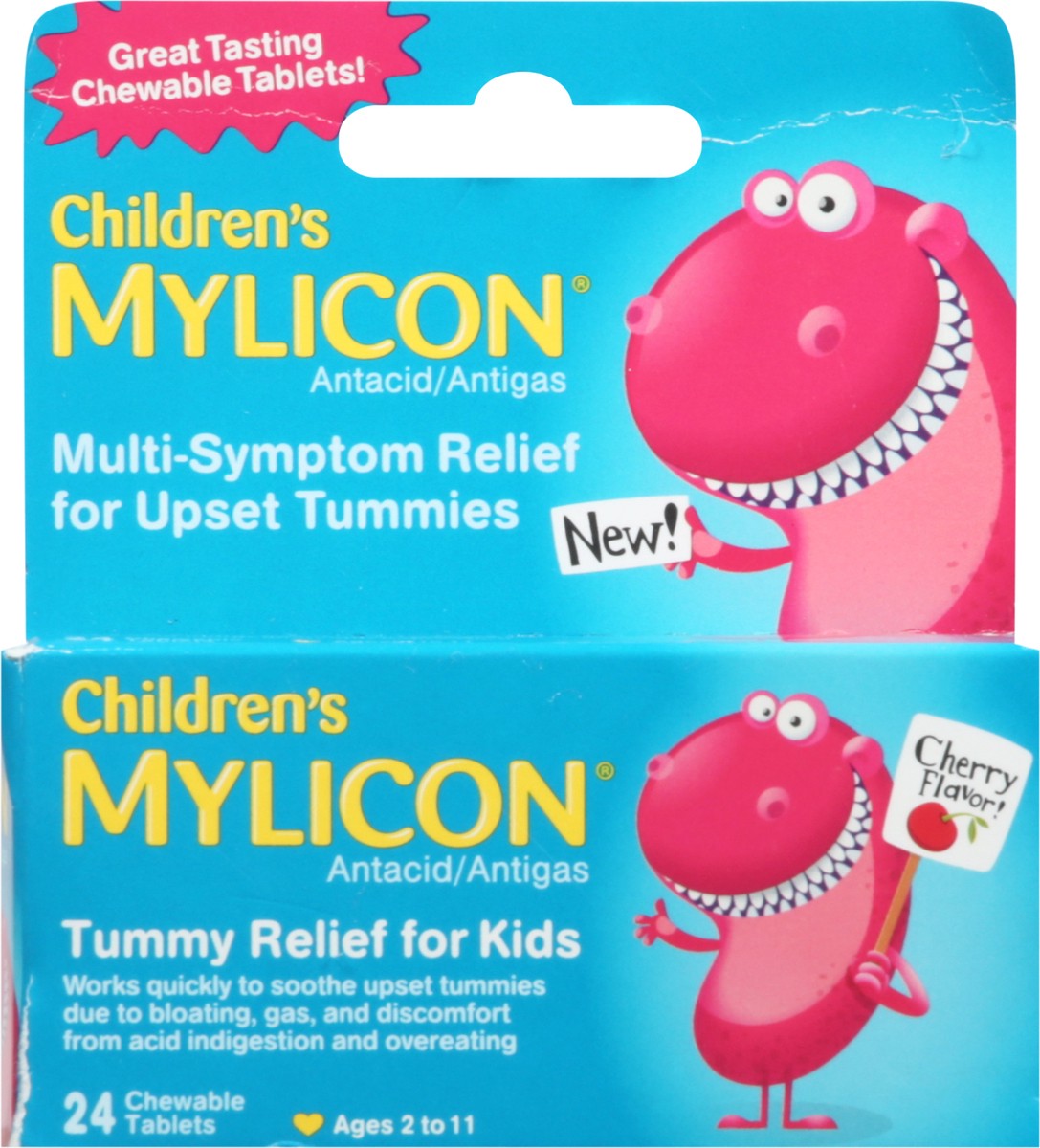 slide 4 of 10, Children's Mylicon For Kids Chewable Tablets Cherry Flavor Tummy Relief 24 ea, 24 ct