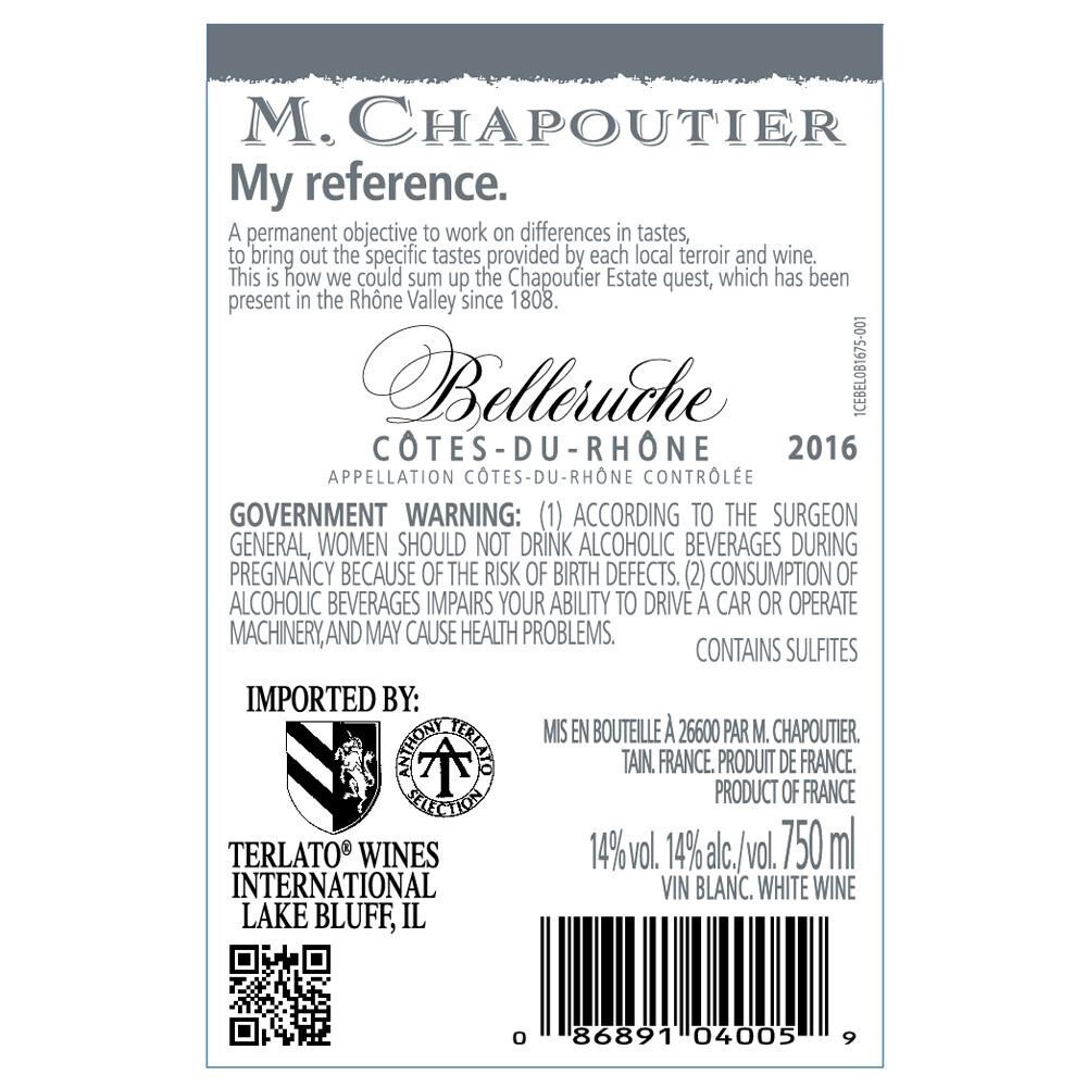 slide 2 of 2, M. Chapoutier Belleruche, Cotes-Du-Rhone, 2012, 750 ml