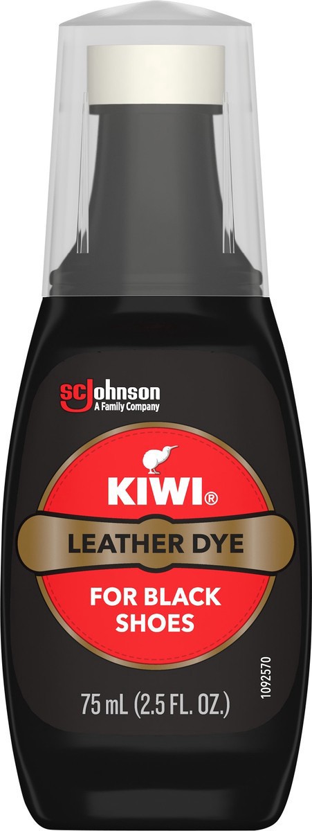 slide 5 of 5, KIWI Black Leather Dye, 2.5 oz
