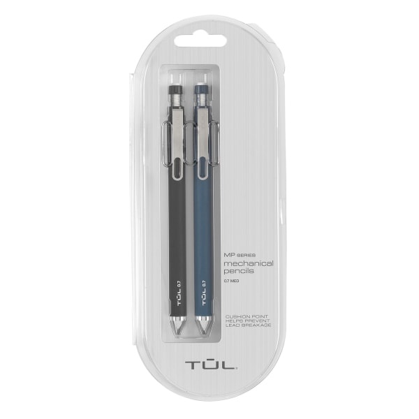 slide 1 of 3, TUL Mechanical Pencils, 0.7 Mm, Black & Navy Barrels, 2 ct