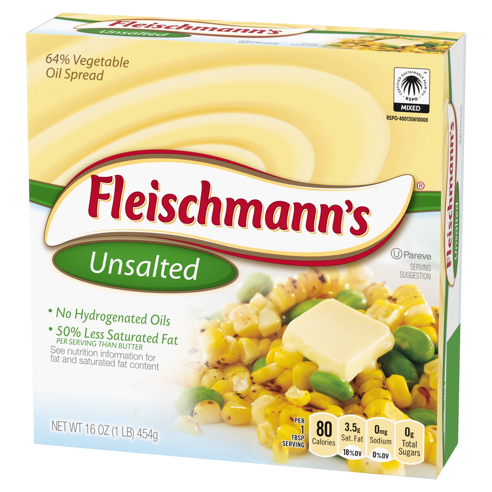 slide 4 of 5, Fleischmann's Margarine Unsalted Sticks, 1 lb