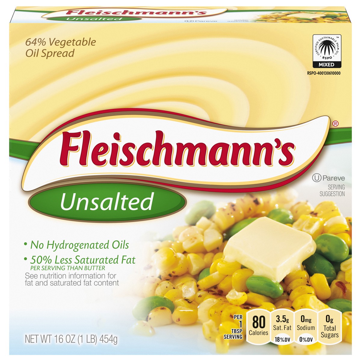 slide 1 of 5, Fleischmann's Margarine Unsalted Sticks, 1 lb