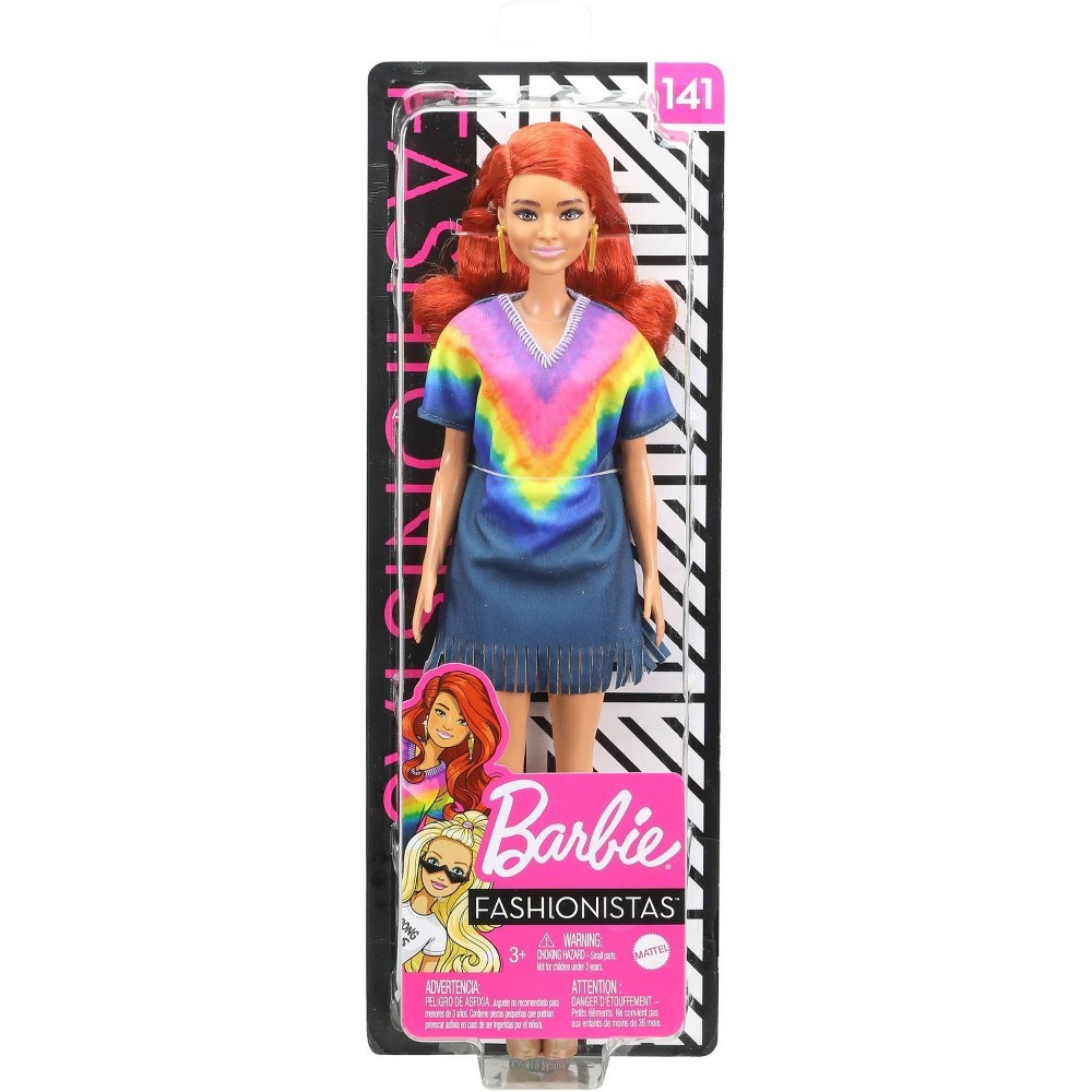 slide 6 of 6, Barbie ?Barbie Fashionistas Doll - Tie-Dye Fringe Dress, 1 ct