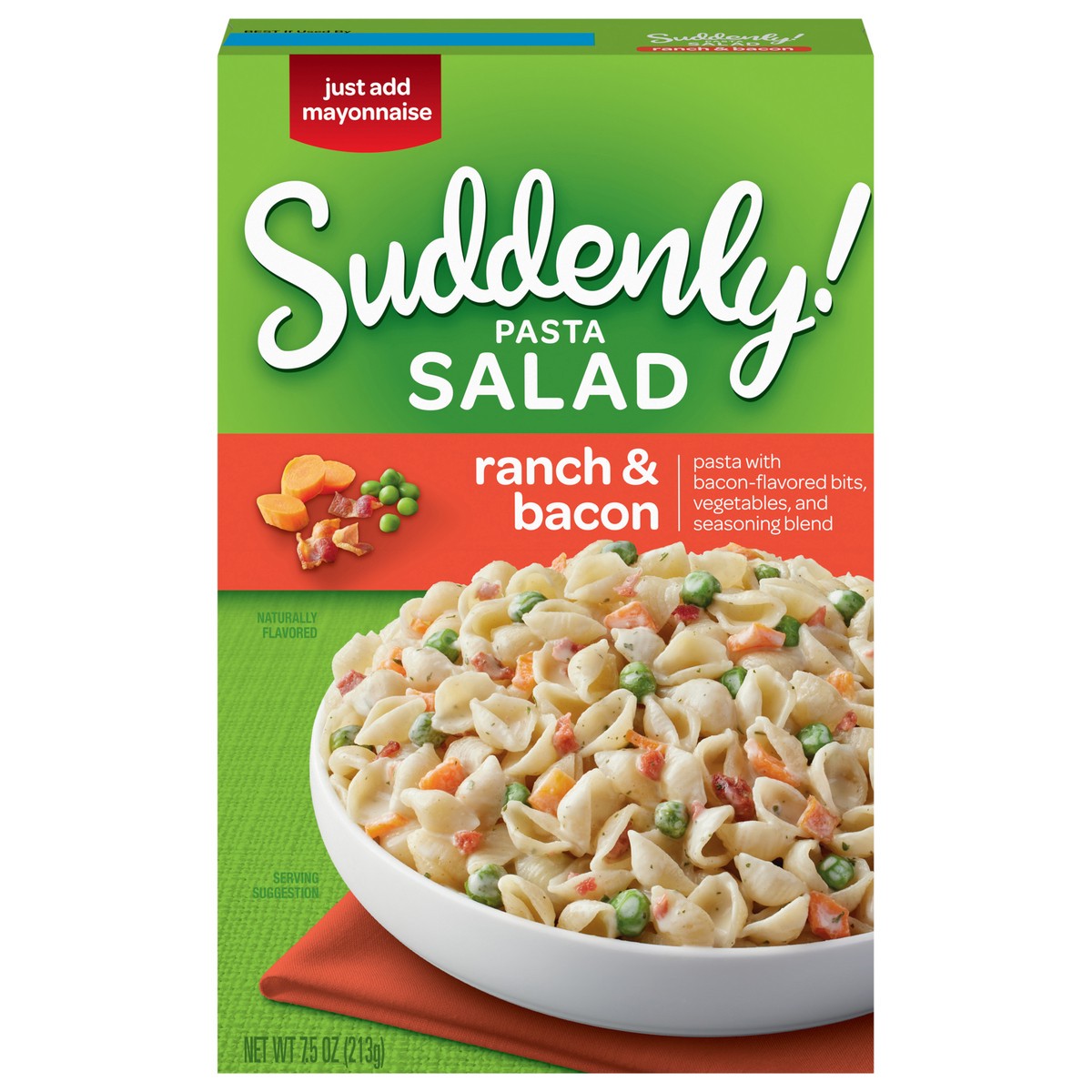 slide 1 of 14, Suddenly Salad Bacon Ranch Pasta 7.5 Oz, 7.5 oz