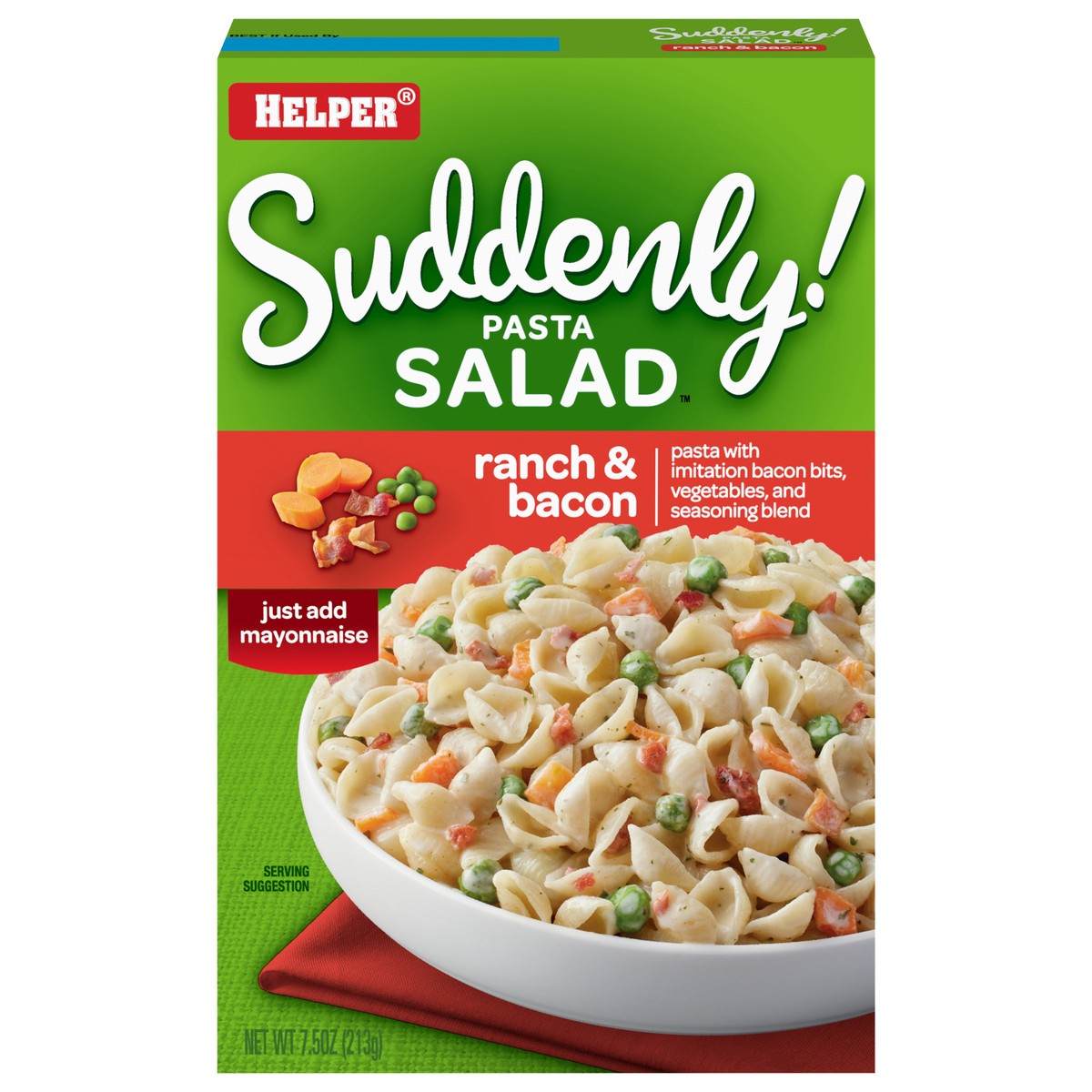 slide 1 of 13, Suddenly Salad Bacon Ranch Pasta 7.5 Oz, 7.5 oz