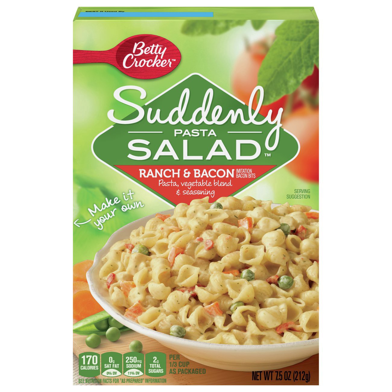 slide 1 of 5, Betty Crocker Suddenly! Ranch & Bacon Pasta Salad 7.5 oz, 7.5 oz