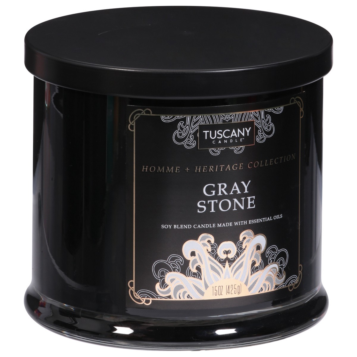 slide 6 of 9, Tuscany Candle Homme + Heritage Collection Soy Blend Candle, Gray Stone, 15 oz