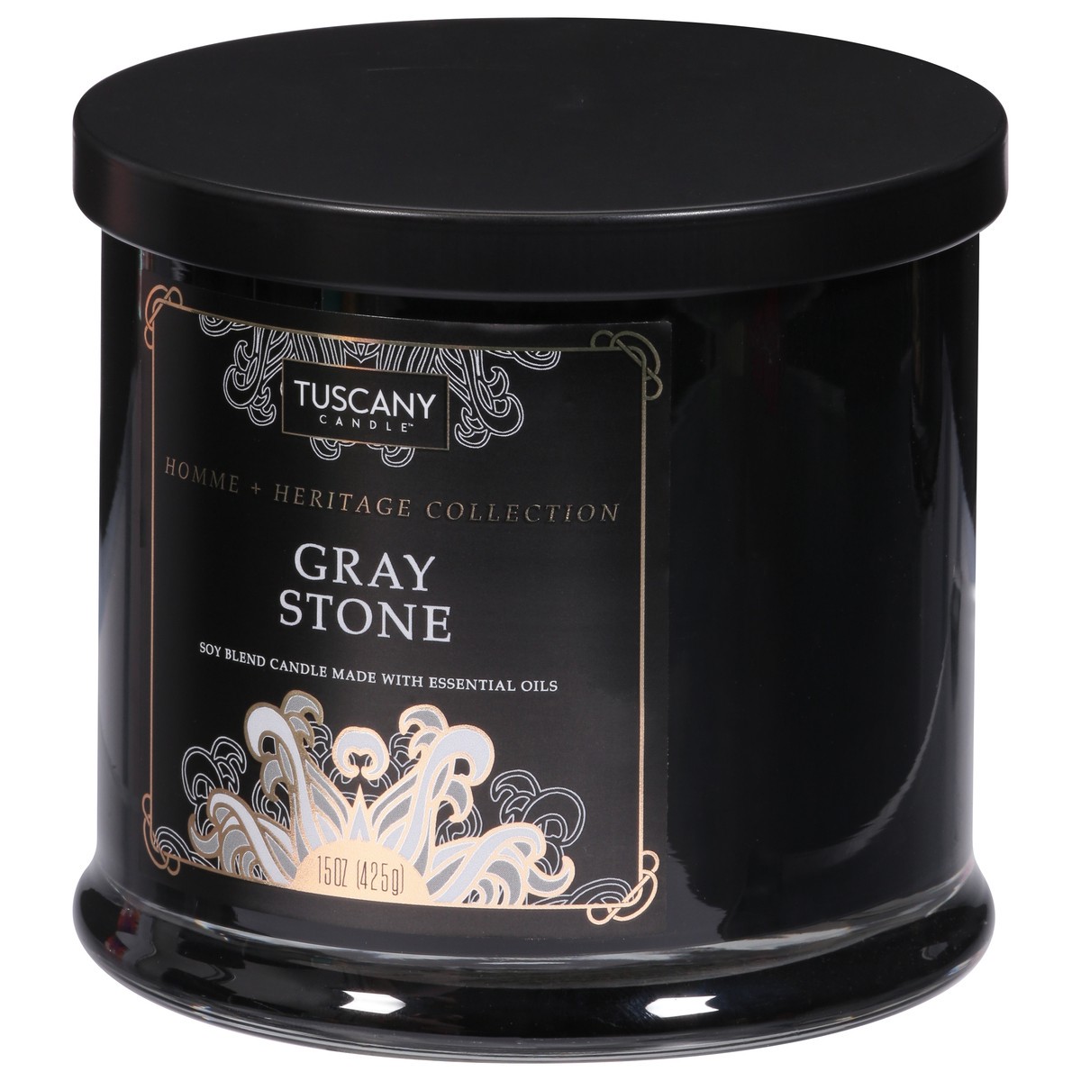 slide 2 of 9, Tuscany Candle Homme + Heritage Collection Soy Blend Candle, Gray Stone, 15 oz