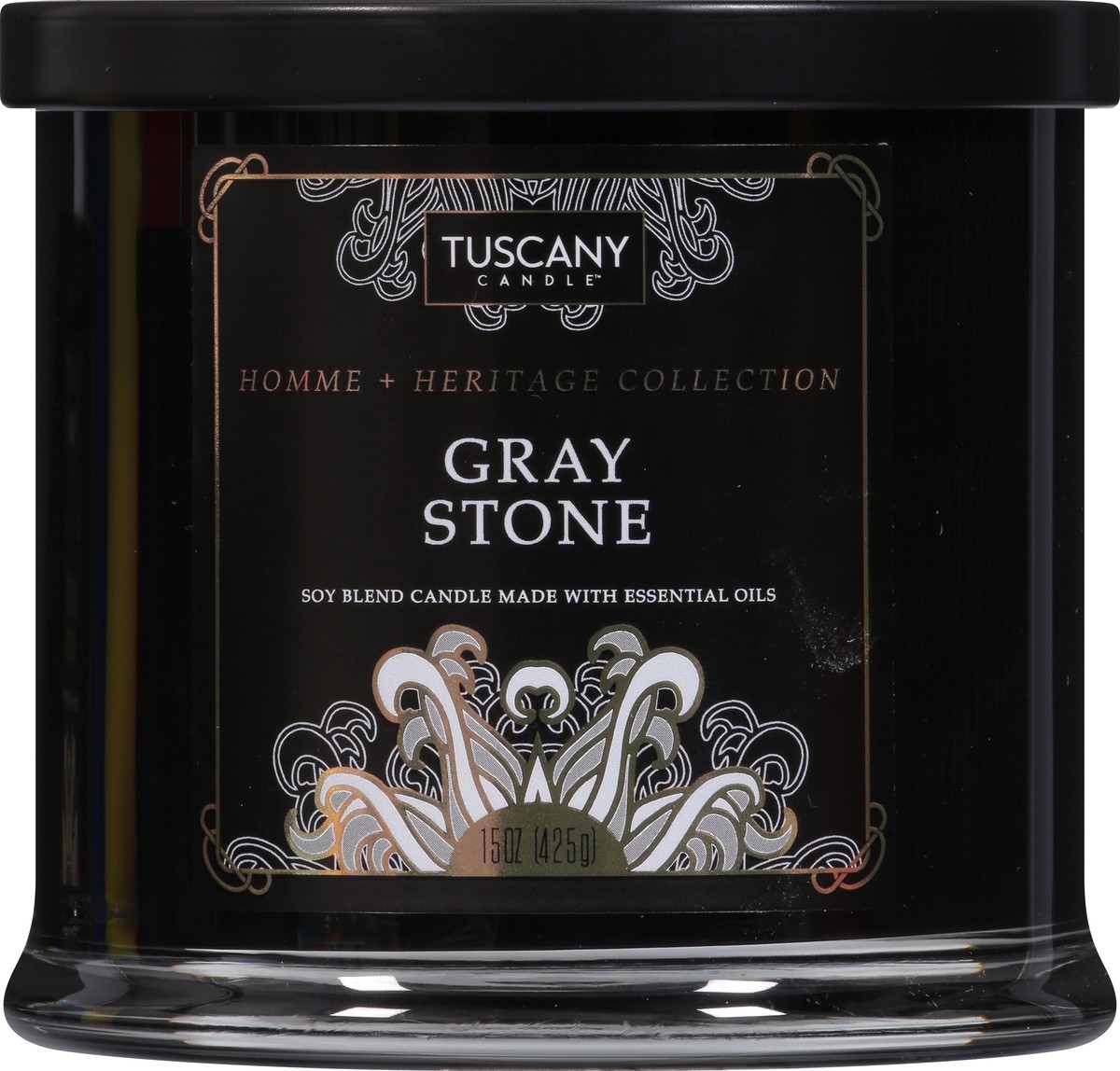 slide 3 of 9, Tuscany Candle Homme + Heritage Collection Soy Blend Candle, Gray Stone, 15 oz