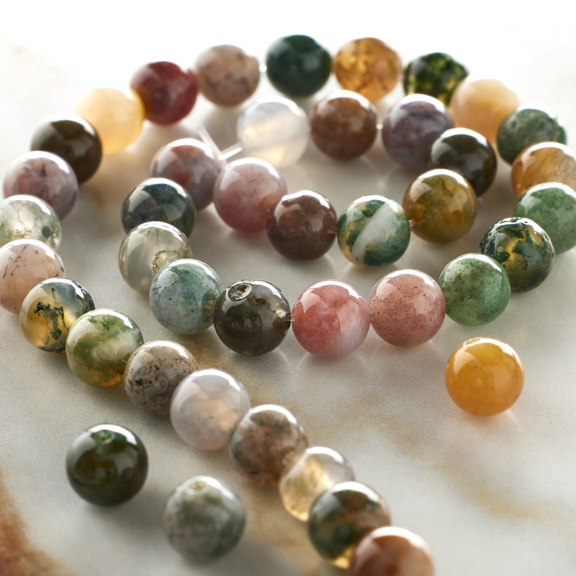 slide 2 of 3, Multicolor Round Fancy Jasper Beads, 6mm By Bead Landing, 6 mm