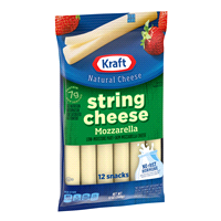 slide 16 of 17, Kraft String Cheese Mozzarella Cheese Snacks, 12 ct Sticks, 12 ct