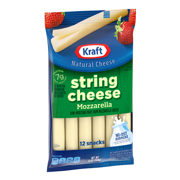 slide 13 of 17, Kraft String Cheese Mozzarella Cheese Snacks, 12 ct Sticks, 12 ct