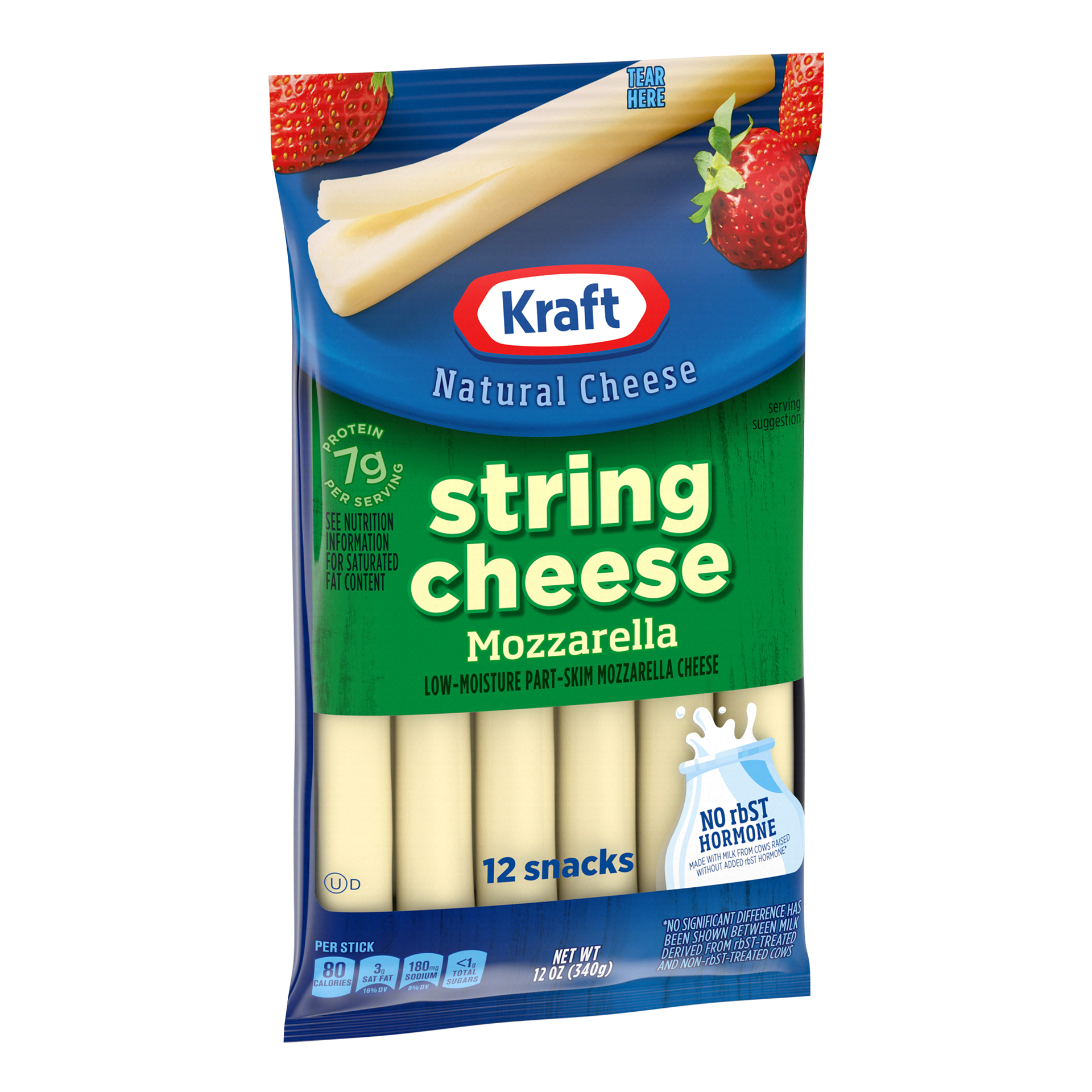 slide 5 of 17, Kraft String Cheese Mozzarella Cheese Snacks, 12 ct Sticks, 12 ct