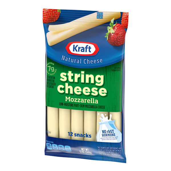 slide 6 of 17, Kraft String Cheese Mozzarella Cheese Snacks, 12 ct Sticks, 12 ct