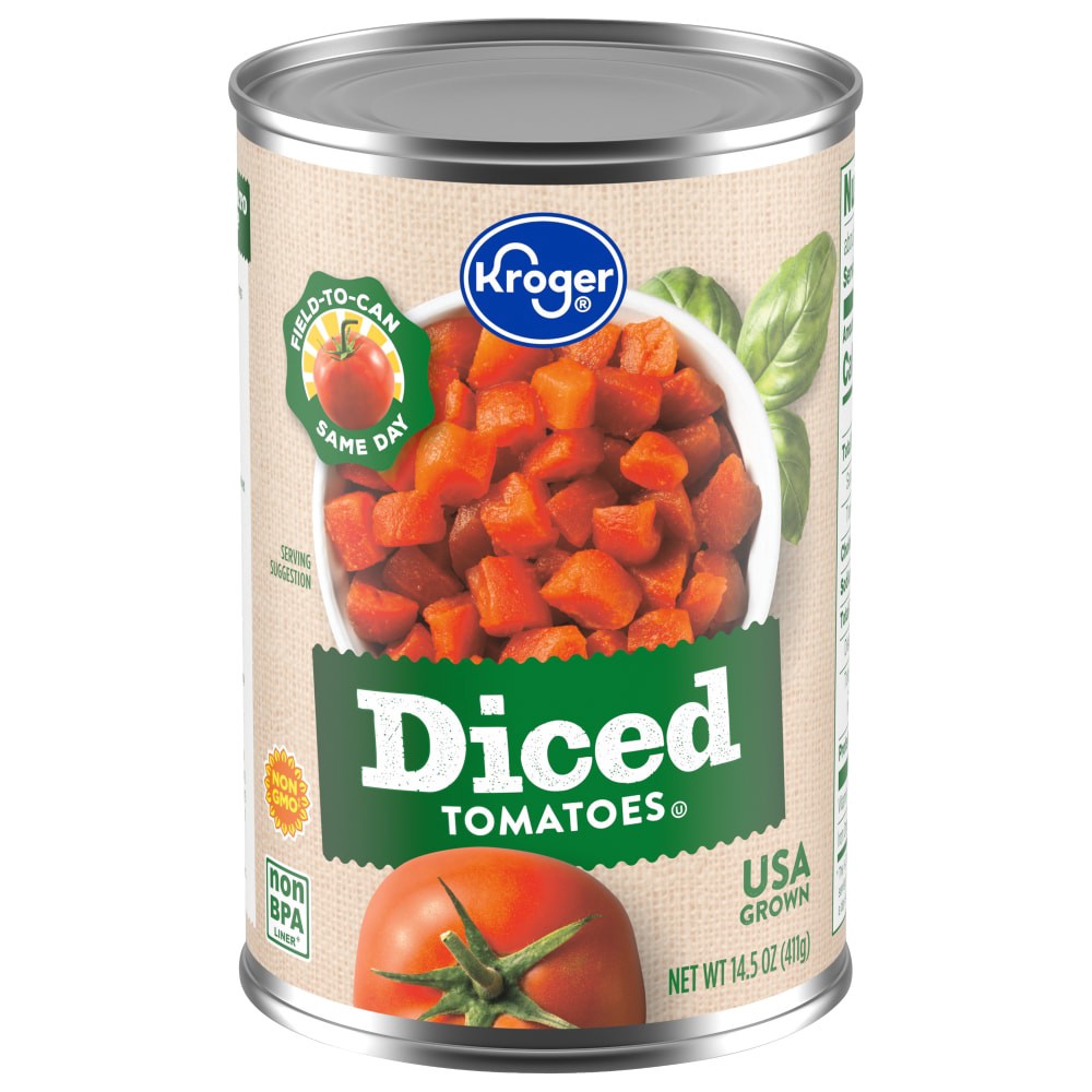 slide 1 of 4, Kroger Diced Tomatoes, 14.5 oz